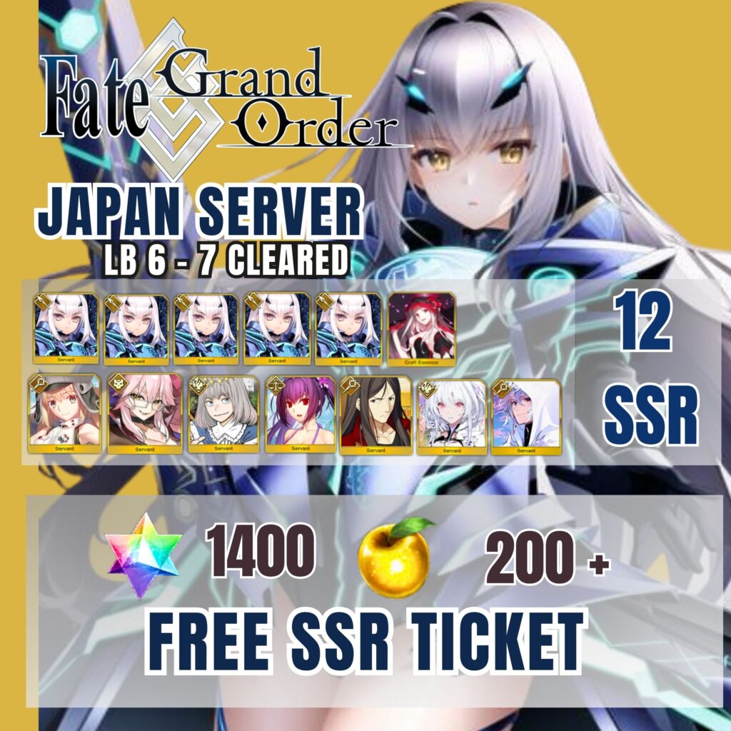 [JP]Fate Grand Order 12 SSR + 1400 SQ ] X5 Melusine + Black Grail ...